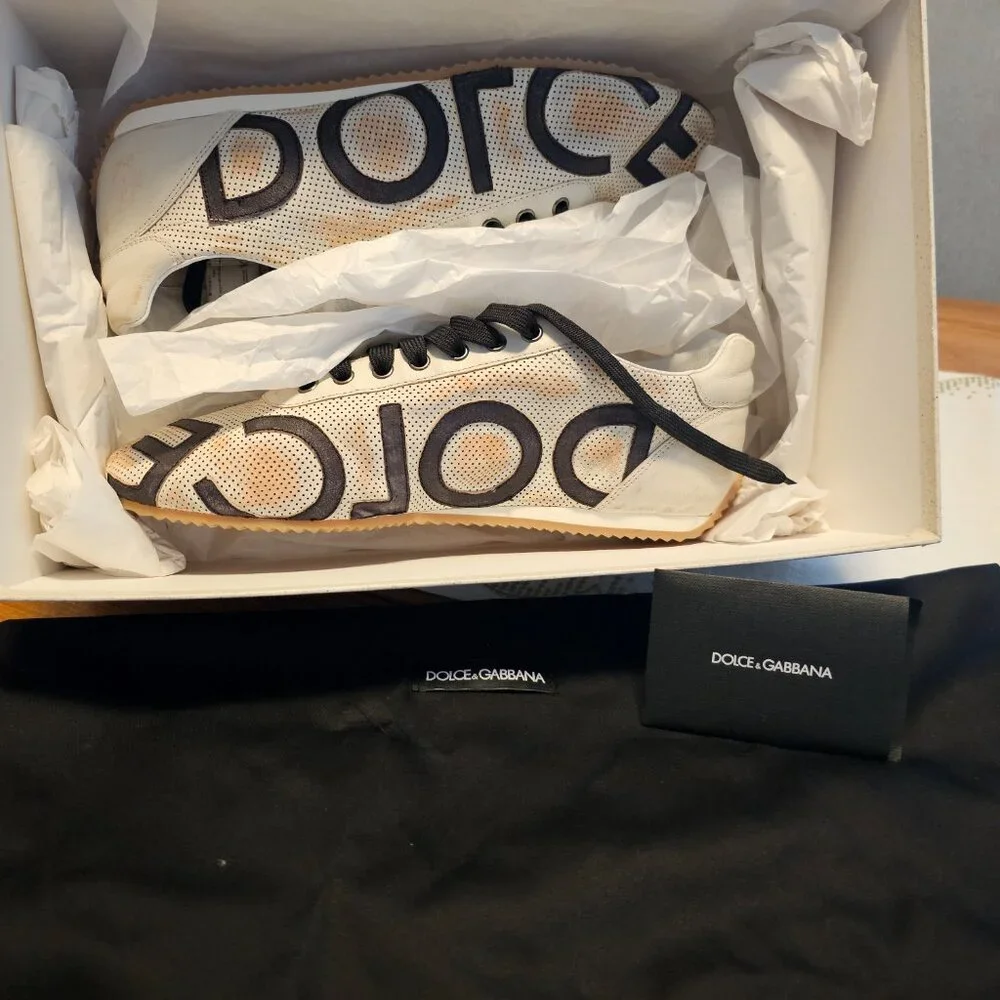 Dolce & Gabbana SNK Men's Leather Sneakers - Picture 8 of 9